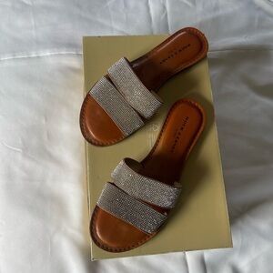 Sparkly silver rhinestone sandals size 8.5